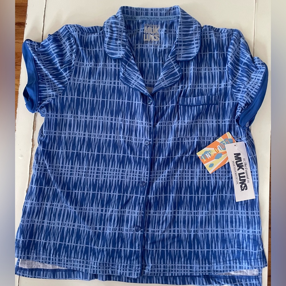 MUK LUKS 2-Piece Lounge Pajama Short Set XL - NWT